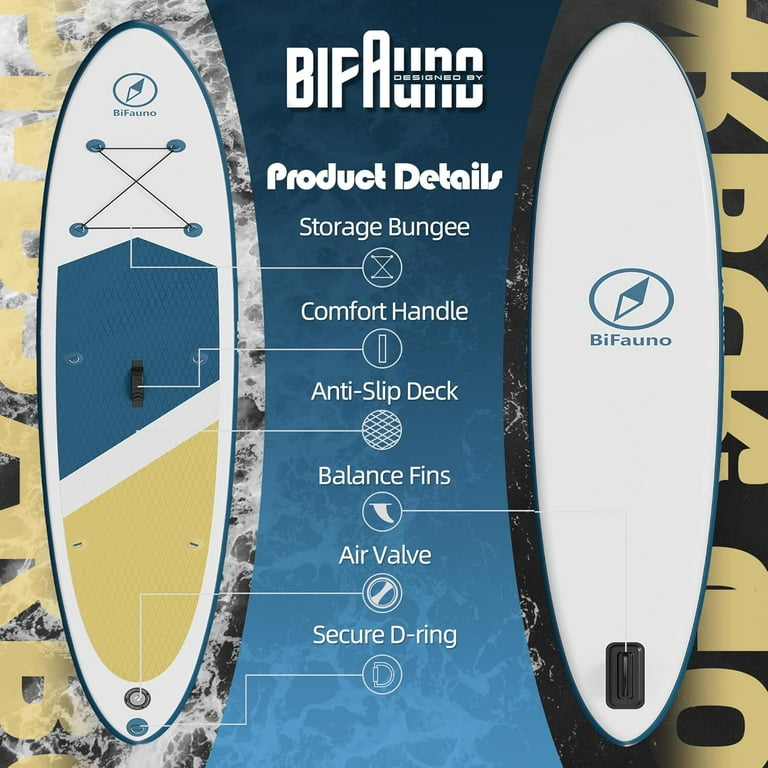Bifanuo 10' Inflatable Stand Up Paddle Board with SUP