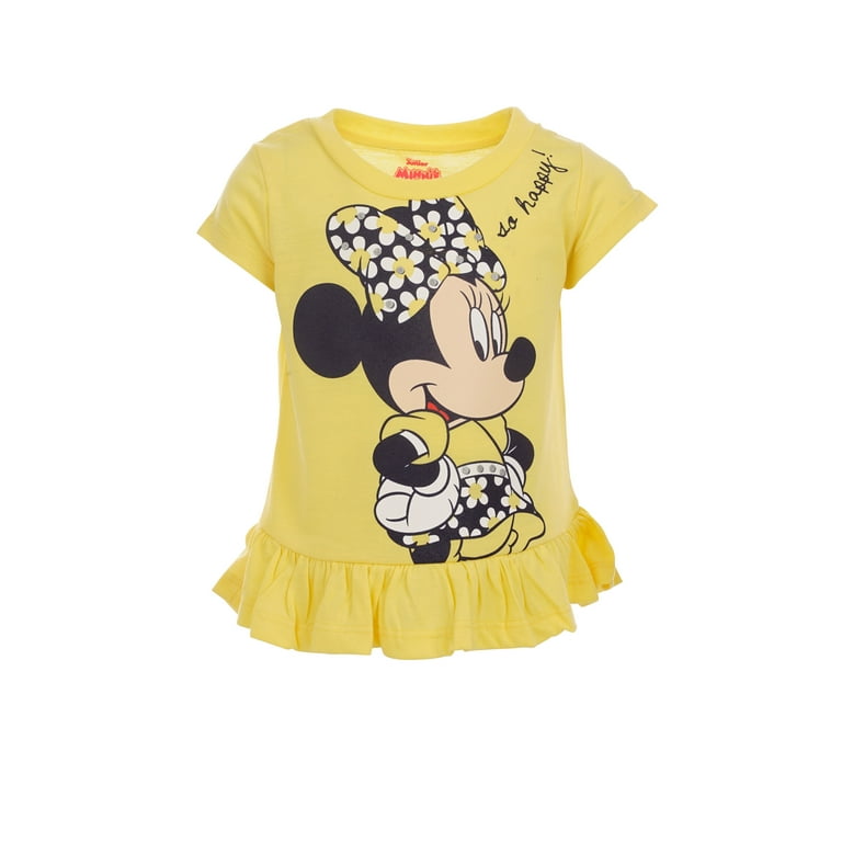 Disney Minnie Mouse Clothes Set: Infant Baby Girls T-Shirt Bike