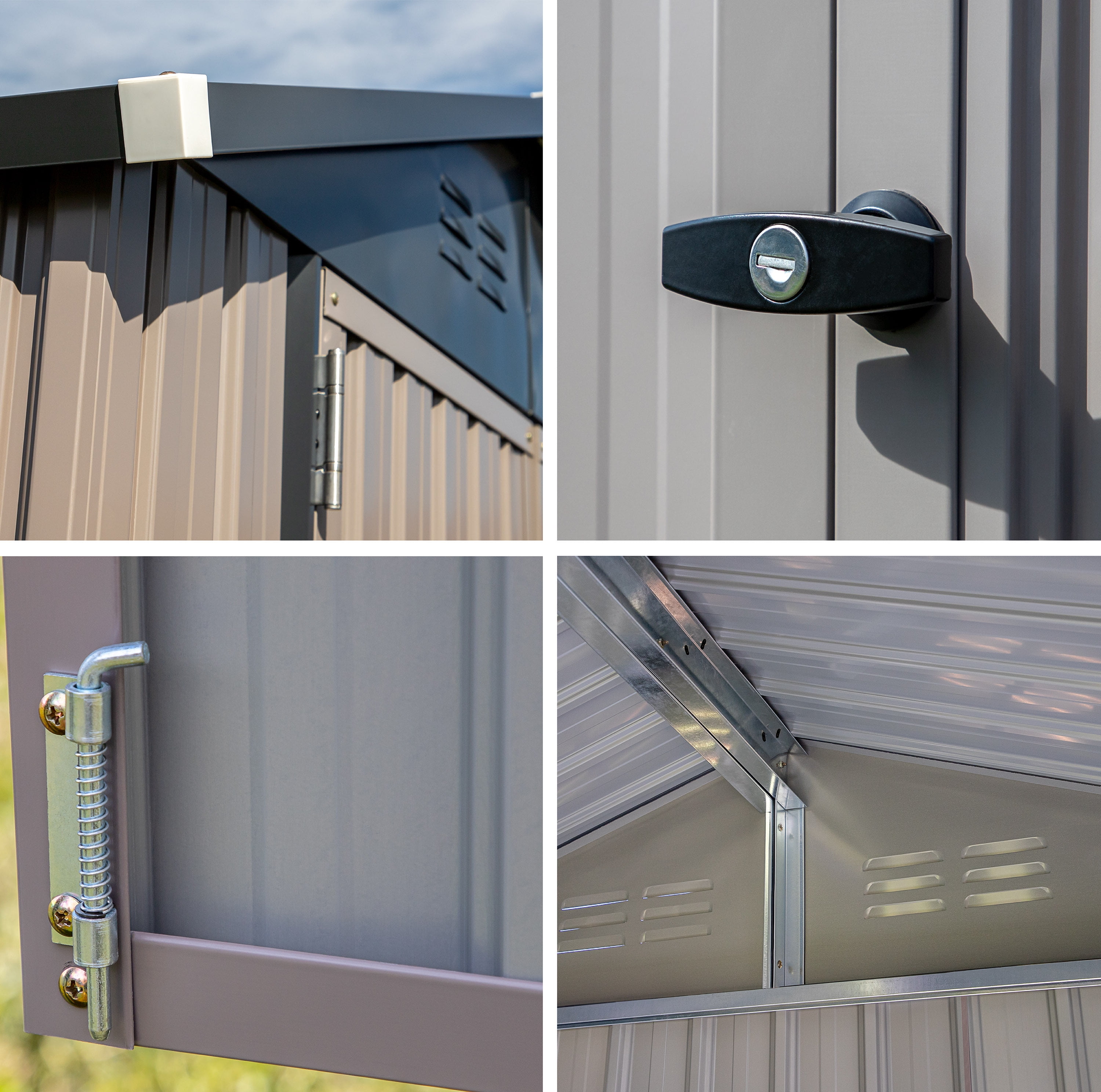 【特別セール品】 Cover-It 8x6 Steel Shed: Outdoor Metal Storage with Double Windowsノート本体
