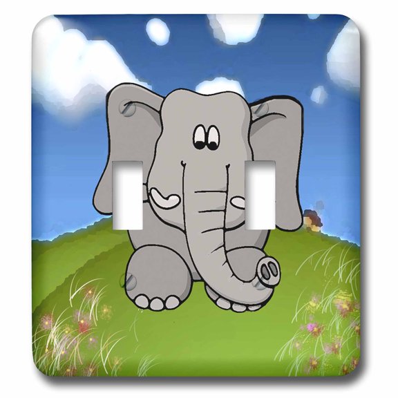 3dRose, Elephant who loves to explore, double toggle switch