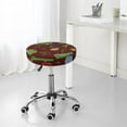 thumbnail image 7 of Xecao's Frogs and Mushrooms Print Stool Covers offer stylish, washable protection for PU round bar stools, perfect for home or commercial use., 7 of 7