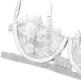 thumbnail image 5 of JSGEK Women Lace Trim Deep V Neck Chemise Dress Flared Silhouette Adjustable Spaghetti Straps Lingerie Set White M, 5 of 6
