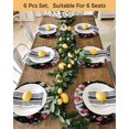 thumbnail image 4 of 13 Inch Round Placemats Set of 4, Black Christmas Non Slip Heat Insulation PP Table Mats, Snowman Xmas Balls Pine Needle Tree Washable Place Mats for Kitchen Dining Party Table Decor, 4 of 7
