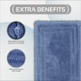 thumbnail image 7 of Better Trends 21" x 34" Bathroom Rug – 100% Cotton, Extra Soft Tufted Reversible Bath Mat, Water-Absorbent, Machine Washable (Blue) Lilly Crochet Collection, 7 of 7