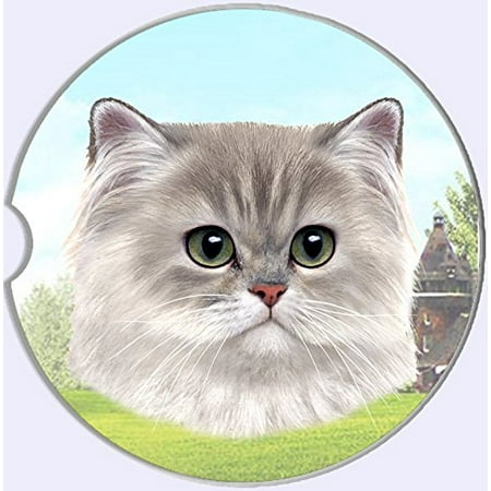 

ES Pets Absorbent Stoneware Car Cup Holder Coaster Persian Cat