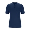 thumbnail image 5 of Zekutng Mens T Shirts Button Stand up Collar Casual Solid Short Sleeve Tops,Sizes S-3XL, 5 of 8