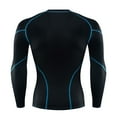 thumbnail image 3 of Oplxuo Men's Compression Shirts Fitted Crewneck Long Sleeve UPF SPF Rash Guard Workout Base Layer Undershirt Gear, 3 of 3