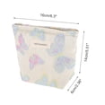 thumbnail image 2 of Unique Bargains 1 Pc Portable Embossment Butterfly Makeup Bag Polyester Beige Blue Small, 2 of 5