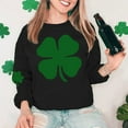 thumbnail image 5 of VgaVtl Long Sleeve Plus Size Sweatshirts for Women St Pattys Day Womens Tops Plus Size Loose Lightweight Shamrock Tops,Black M, 5 of 5