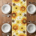 thumbnail image 4 of Table Runner 70 Inches Long for Kitchen Dining, Sunflower Dresser Scarf Farmhouse, Dining Table Decorations for Wedding/Parties, Yellow Floral Elegant Flowers Pastoral 13 x 70 In, 4 of 8