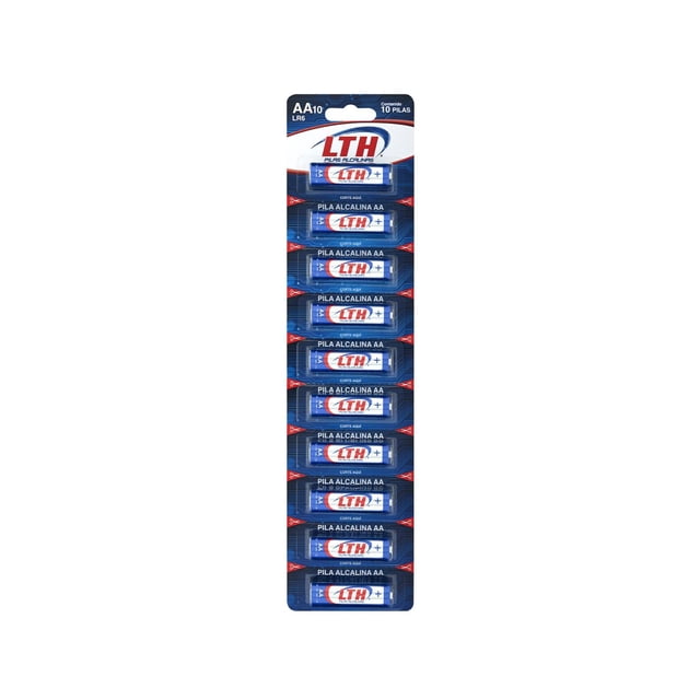 Paquete Blister 10 Pilas AA Alcalinas 1.5V Max Duracion LTH