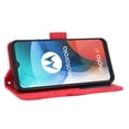 thumbnail image 5 of Case for Motorola MOTO E7 Cover Adjustable Detachable Card Holder Magnetic closure Leather Wallet Case - Red, 5 of 5