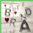 thumbnail image 4 of Silver F Balloon Letters & Numbers Set - 16 Inch - Prom Wedding Birthday Party Decor - Letter R - Alphabet & Numeric Balloons Kit, 4 of 5