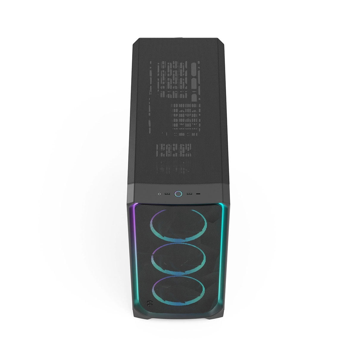 Fractal Design Meshify 3 XL Ambience Pro RGB E-ATX Full Tower PC Case -  Black Chassis with Light Tinted TG Side Panel