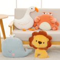 thumbnail image 2 of Juguetes de peluche de ballena, ganso, cangrejo, león, kawaii, animales de peluche, muñecos, sofá suave, almohada, cojín, regalos de cumpleaños para bebés, niños y niñas, 2 of 5