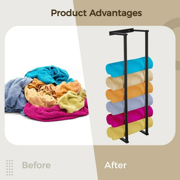 Rolled up towel rack sale
