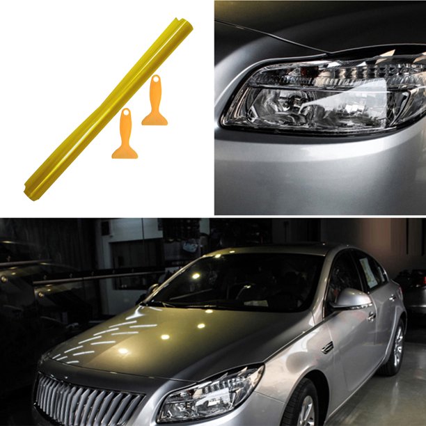 Coche Auto faro luz trasera tinte película PET tintado pegatina (30x300cm oro) Ehuebsd Accesorios para autos y motos