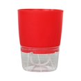 thumbnail image 1 of 1Pc Plant Pot Self Watering Clear Plastic Flowerpot Double-Layer Water Storage Red, 1 of 5