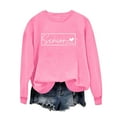 thumbnail image 4 of Olyvenn Senior Class of 2026 Graduation Sweatshirt for Women Oversized Crewneck Long Sleeve Shirt Pullover Teen Giel Clothes Pink L, 4 of 5