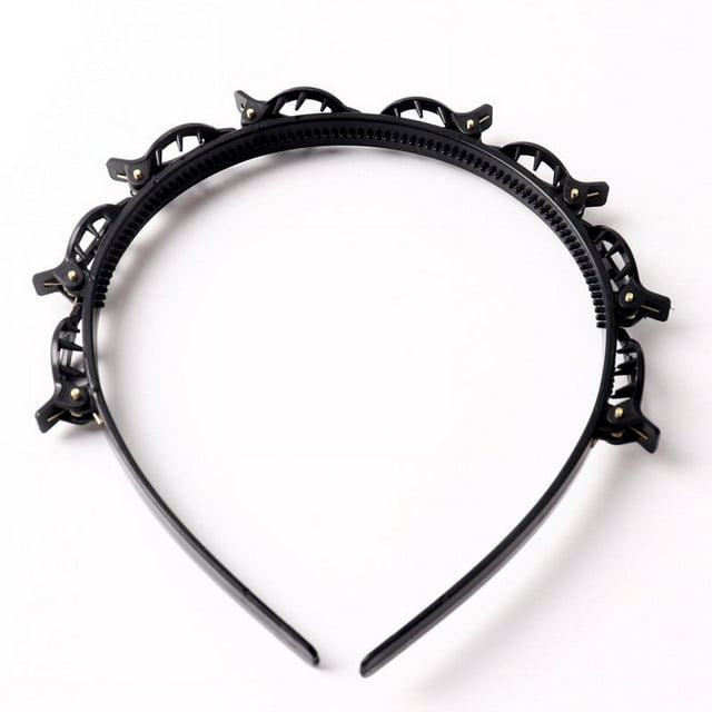 Fiudx Aro para El Pelo, Pinza para Flequillo de Doble Capa, Goma para El Pelo de Abs, Elegante Diadema Malla Roja, Ideal para Leer, Yoga Práctico, Solución Práctica para Mujeres, Diseño Ligero.