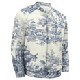 thumbnail image 5 of Powder Blue French Toile Picnic Designs Baseball Jersey Fashion Ribbed Sleeve Man Women's Jacket Motion Tops XXS-6XL, 5 of 7