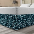 thumbnail image 1 of Botanic Bed Skirt, Forest Bouquets Blossoming Flora Petals Growth Pastel Mother Nature, Elastic Bedskirt Dust Ruffle Wrap Around for Bedding Decor, 4 Sizes, Turquoise and Petrol Blue, by Ambesonne, 1 of 2