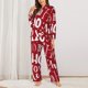 thumbnail image 2 of Balery Ho Pattern Funny Christmas Conjunto de Pijama con Estampado para Mujer, Conjunto de Dos Piezas con Manga Larga, Ropa de Dormir Suave con Bolsillos, Pijamas Cómodos-XX-Large, 2 of 7