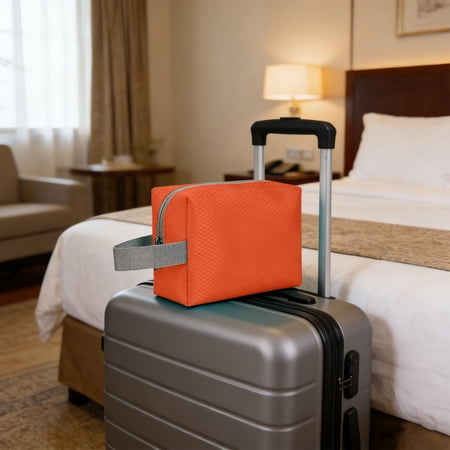 Large Capacity Waterproof Travel Toiletry Bag with Multiple Compartments for Makeup Electronics and Personal Care Organization on Trips and Gym Use