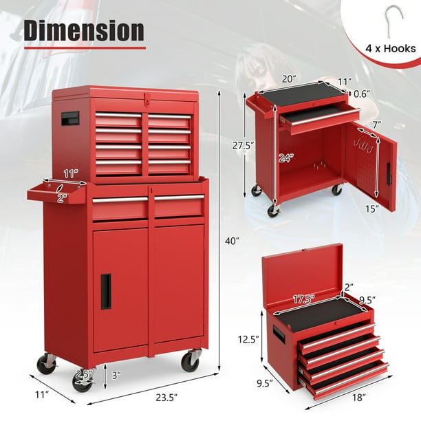 Tool storage box on wheels outlet