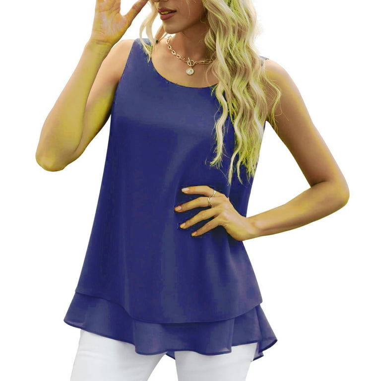 Chiffon vest tops sale