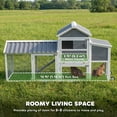 thumbnail image 4 of PawHut Chicken Coop with Wheels, 80" L Mobile Hen House with Run, 4 of 10