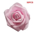thumbnail image 2 of Advancent Paquete de 50 flores biónicas artificiales, rosas de simulación de espuma PE, decoraciones de flores falsas, regalos de compromiso para bodas y Kits de decoración para fiestas Rosa claro Advancent  JJ18310-01, 2 of 6