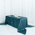 thumbnail image 3 of Balsa Circle 90" x 156" Teal Rectangular Premium Velvet Tablecloth Table Linens, 3 of 8