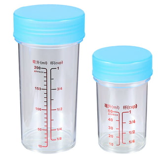 RW Base 1 Quart Measuring Jars, 10 Durable Measuring Beakers - Metric and Imperial Units, V-Shaped Spout, Clear Plastic Measuring Cups, Handle with Th