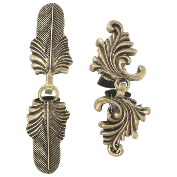 SEWCHICS Metal Sweater Closure Clips Retro Style 2 Pieces Knitwear Fasteners for Cardigans and