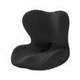thumbnail image 3 of Almohadilla antideslizante para coche, soporte lumbar para el hogar, cojín de respaldo de asiento de espuma viscoelástica Negro, 3 of 9