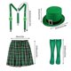 thumbnail image 3 of 2026 Saint Patrick's Day Costume Set Over Knee Socks Plaids Apron for Man Adult-Good, 3 of 5