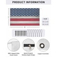 thumbnail image 2 of 4th of July RV Awning Sun Shade Screen 9'X15.3' American Flag Stars Stripes Mesh Sunscreen Red Wood Grain Awning Shade Screen with Zipper UV Blocker Completed Kits for RV Motorhome Camper Trailer, 2 of 7