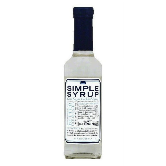 Stirrings Simple Syrup Cane Sugar Cocktail Syrup, 12 Oz (Pack of 6)