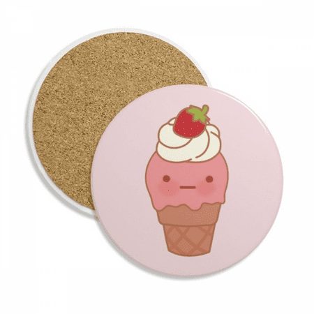 

Strawberry Expression Ice Coaster Cup Mug Tabletop Protection Absorbent Stone
