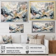 thumbnail image 4 of Designart "Vivid Waves Fluid Shades of Grey and Blue I" Oversized Abstract Framed Wall Art - Modern Grey Abstract Painting Entryway Framed Wall Art Print, 4 of 6
