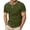 AB217 Green, variant on Mens Shirts Solid Color Short Sleeve Crew Neck Ringer Tops Comfortable Breathable Man Casual Daily Summer Tees Size Xl Blue