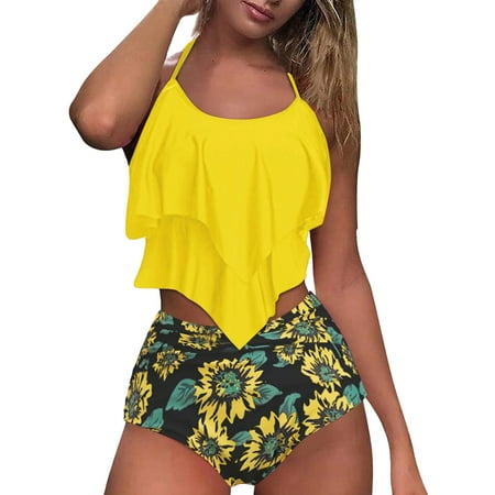 

Swimsuit Bikini Piece Split Waist Ruffle Swimsuit Girls Board Shorts Size 16 Bikini Sports Bra Top Swimming Equipment for Women plus Size Womens Bathing Suit Shorts Size 16 Bathing Suits for Women