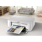 Canon Pixma MG3620 Wireless Inkjet All-In-One White Multifunction Printer 0515C023 Bundle with High Speed 6ft USB Printer Cable and Corel Photo Video