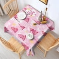 thumbnail image 2 of Pink Christmas Tree Square Tablecloth,Waterproof Square Table Cover,Wipeable Spillproof Washable Table Cover for Home Kitchen Party Decor 52"x52"(132x132cm), 2 of 6