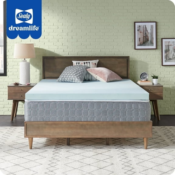 Sealy Dreamlife 1.5" Gel Memory Foam Mattress Topper, Twin XL, Adult