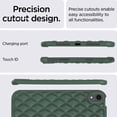 thumbnail image 4 of Back Case for iPad 9th Gen 2021/8th Gen 2020/7th Gen 2019, Stylish Diamond Texture Soft TPU Anti-Slip Lightweight Ultra Slim Drop Protective Shockproof Cover for iPad 10.2 Inch, Green, 4 of 7