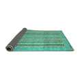 thumbnail image 2 of Ahgly Company Indoor Rectangle Abstract Turquoise Blue Modern Area Rugs, 2' x 4', 2 of 4