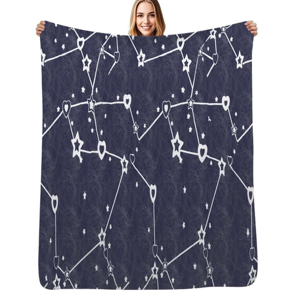constellation Flannel Blanket Warm Soft Bedding Throws Winter Camping Chair Sofa Bed
