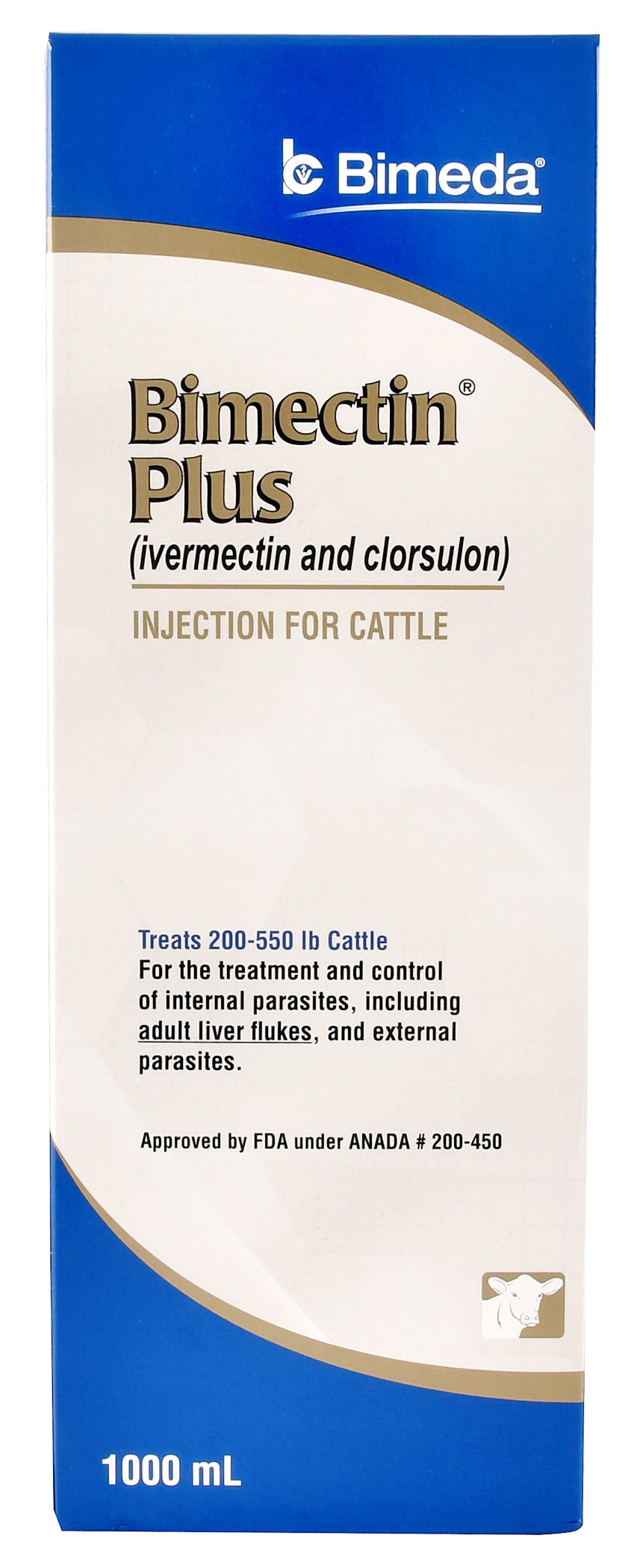 Bimectin Plus Injectable Cattle Dewormer 1000 Ml Walmart Com